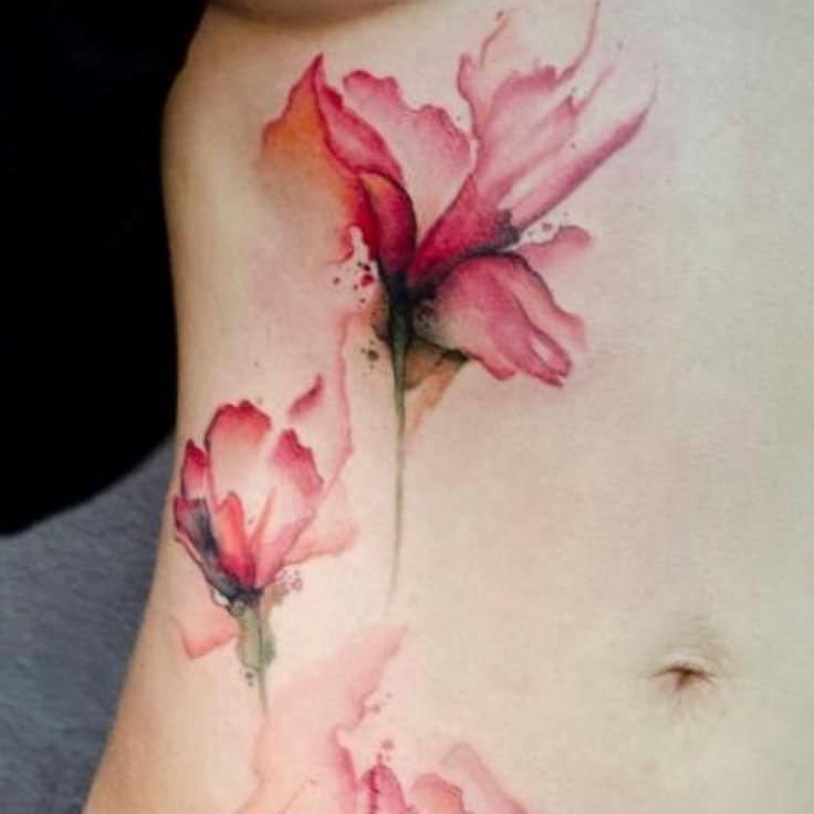 Watercolor Flower Tattoo Designs | 101tattoos