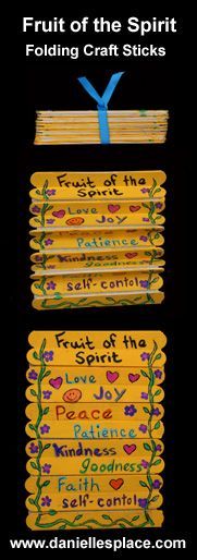 When we talk about respect for God we could adapt this Fruit of the Spirit Folding Craft Stick Bible Craft.  We could write