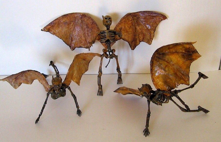Witch Crafts – Halloween flying demons made from dollar store skeletons