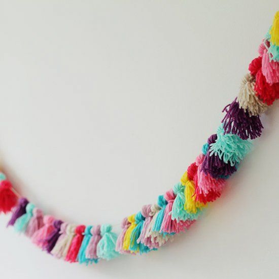 yarn garland #yarn_crafts_knitting