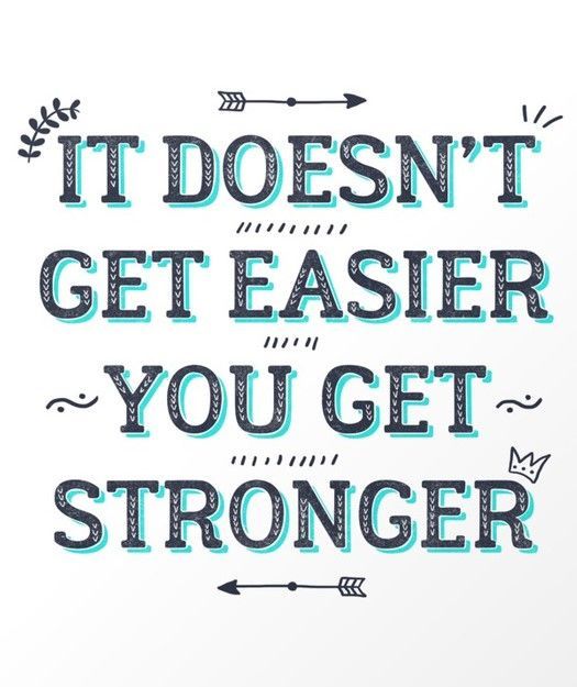 You Get Stronger Inspirational Quote Art Print | Society6 #fitness_wallpaper_words