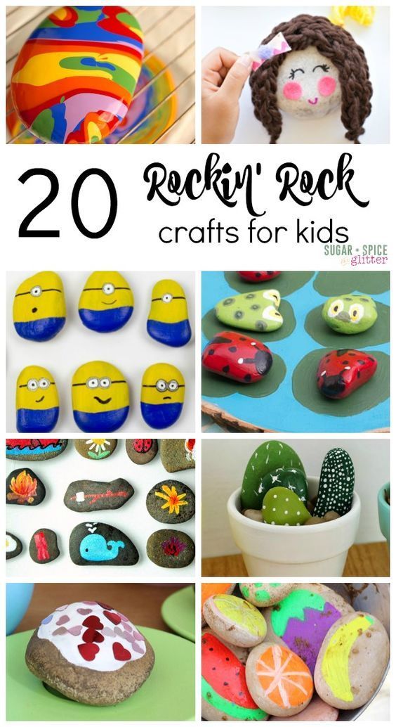 20 Rockin Rock Crafts for Kids – everything from beautiful decor idea for homemade gifts, to rock games and rocks reimagined for