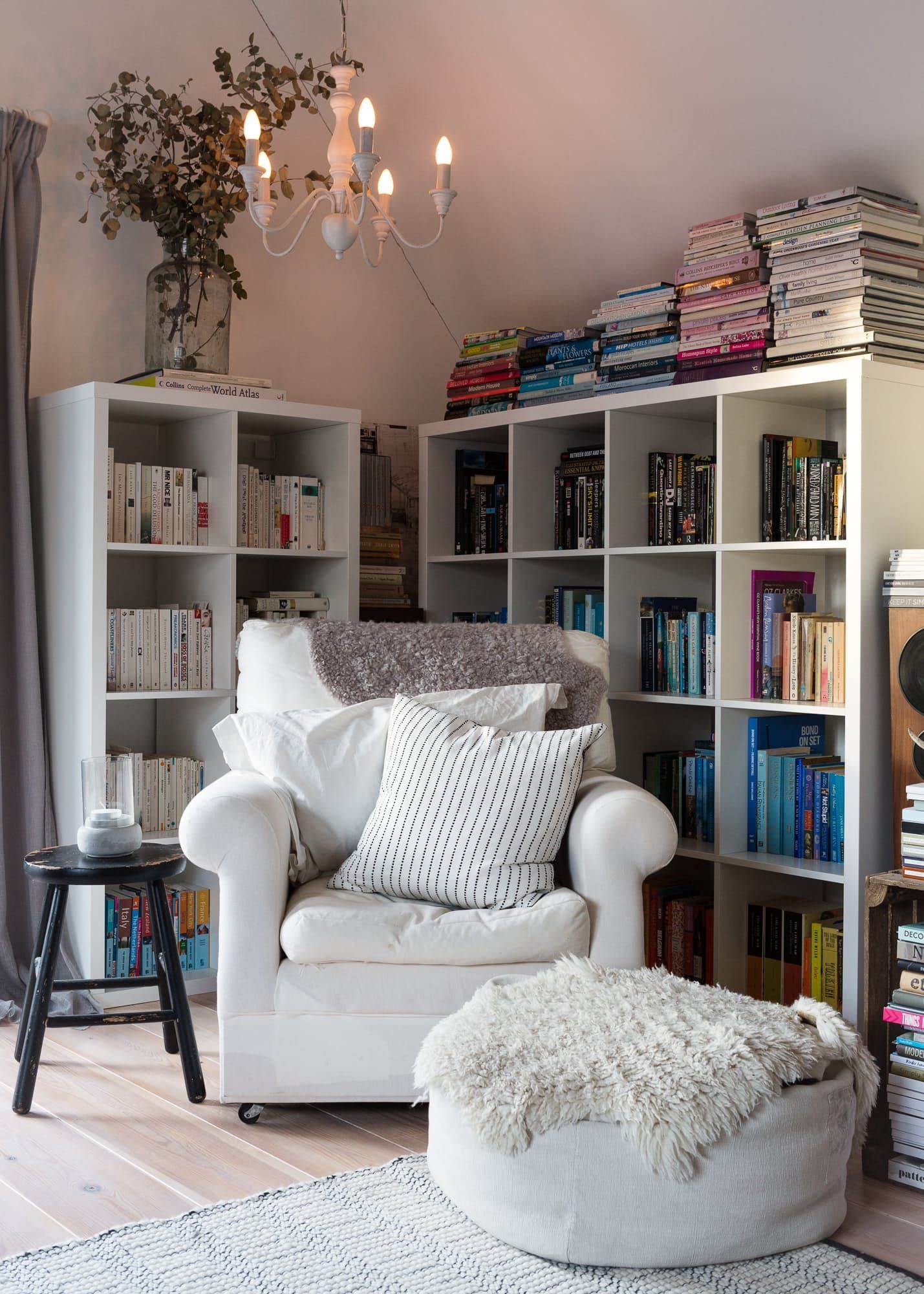 A cosy reading corner in the loft.