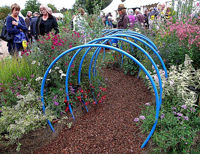 aa Miniature Garden, with Blue Hoops over the path, Wisley Flower Show 8 9 11. Wisley Flower Show 8 9 11 IMG_5047 | by dvorahuk