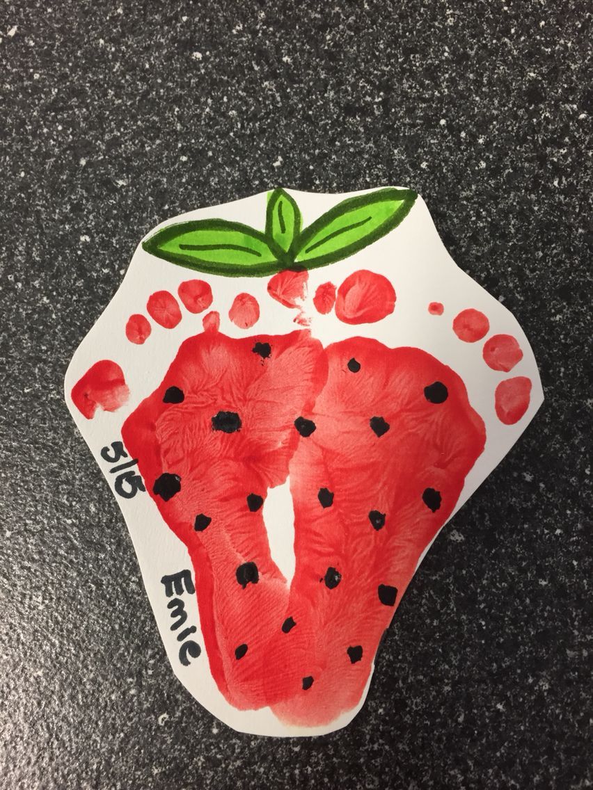 Adorable footprint strawberry