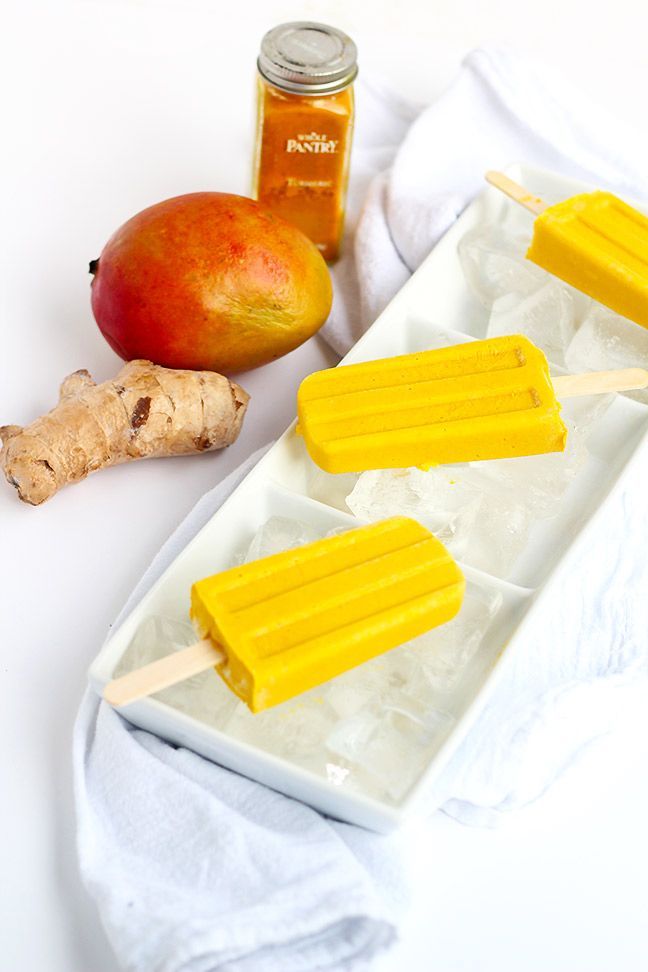 Anti-Inflammatory Turmeric Mango Popsicles FoodBlogs.com