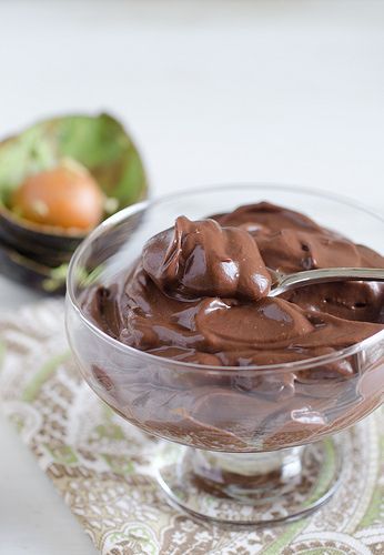 Avocado chocolate pudding!  Apparently its healthy and delicious…looking forward to trying it.