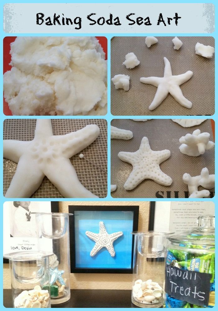 Baking soda dough sea creatures.  This would be a great activity to do after a lesson about sea creatures such as starfish, coral,