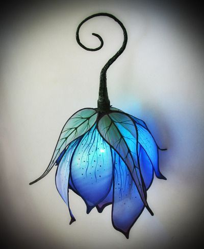 blue, crafts, diy, fairy, fantasy, flower, handmade, lamp, lantern, leaf, light, First Set on Favim.com, hand lantern