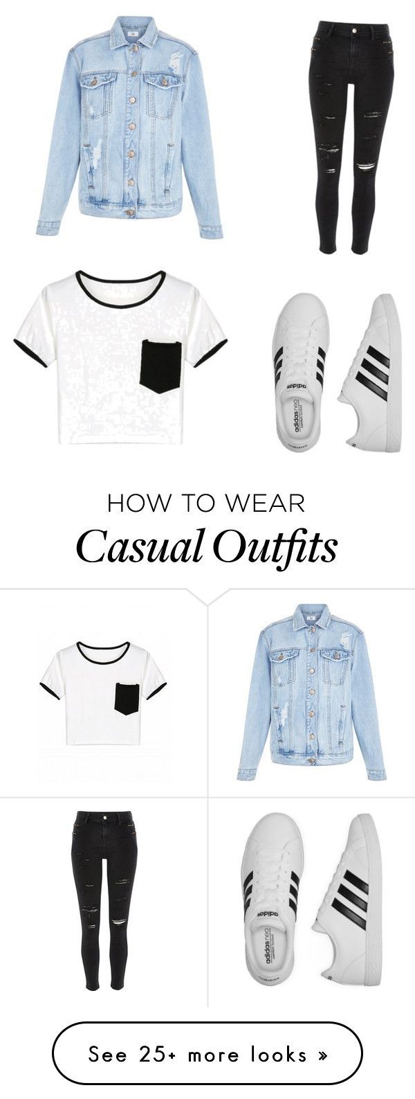“Casual” by ellakcrawley on Polyvore featuring New Look, River Island and adidas
