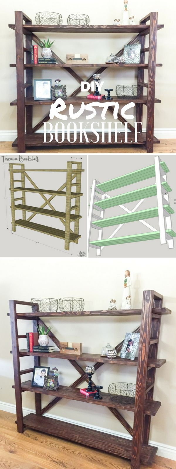 Check out the tutorial: #DIY Rustic Bookshelf @Industry Standard Design