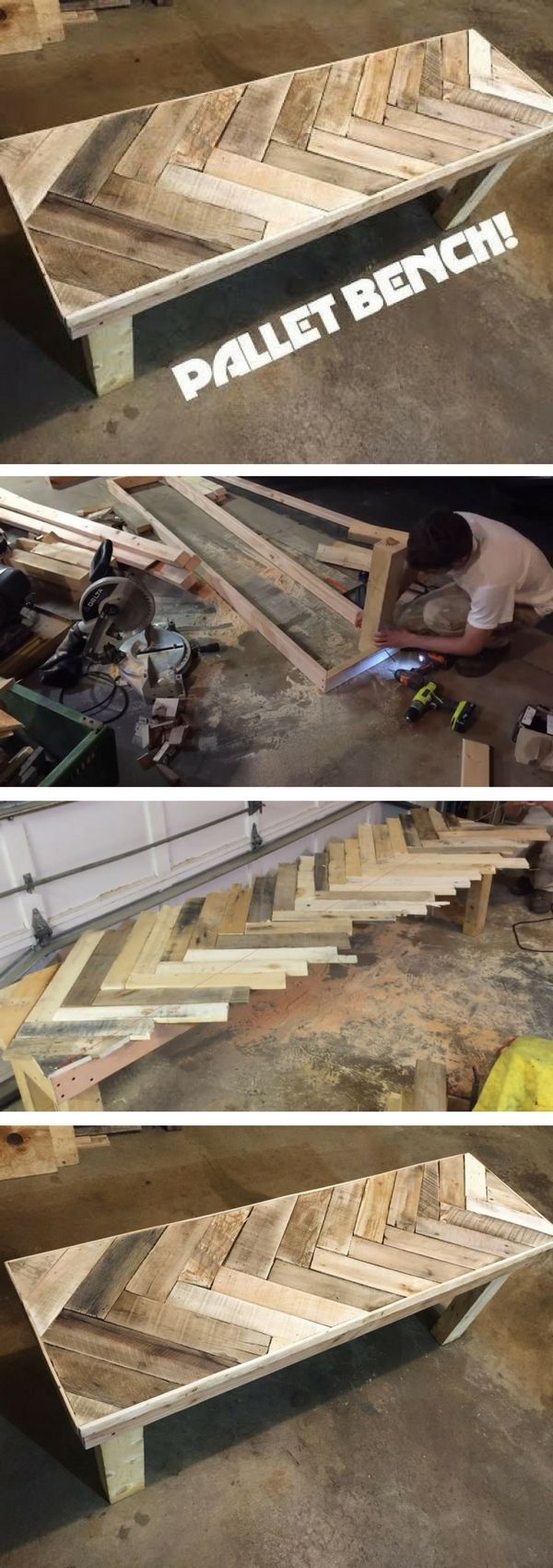 Check out the tutorial on how to make a DIY pallet bench @Industry Standard Design