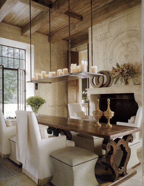 Chic rustic French farmhouse dining room