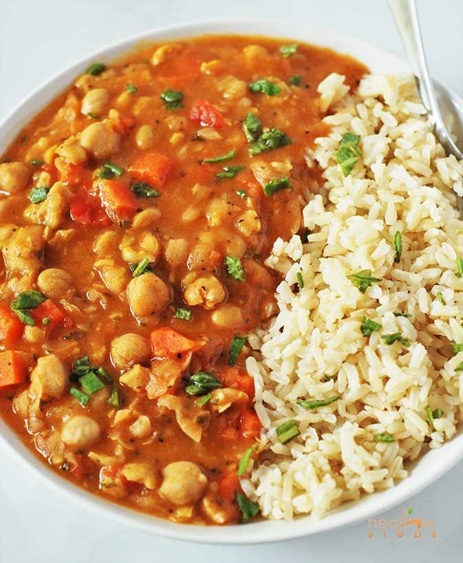 Chickpea stew is a hearty and comforting stew that goes well with rice. It is simple to make and delicious. Chickpea is low in
