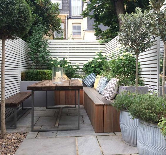 contemporary-table-benches-garden-design-London