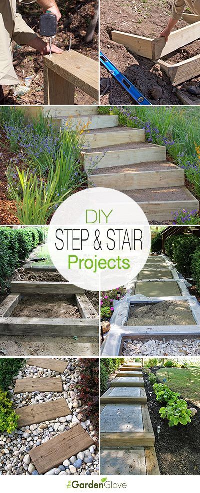 DIY Garden Steps and Stairs • A round-up with great ideas & tutorials of step and stair projects for the garden and yard!