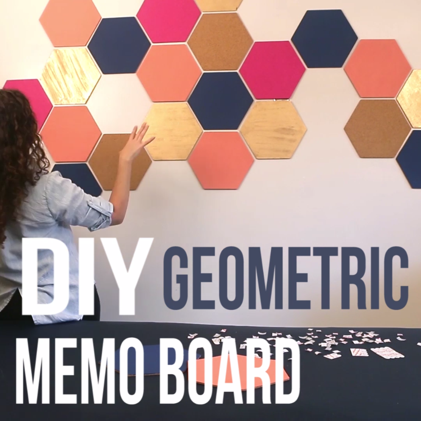 DIY Geometric Memo Board