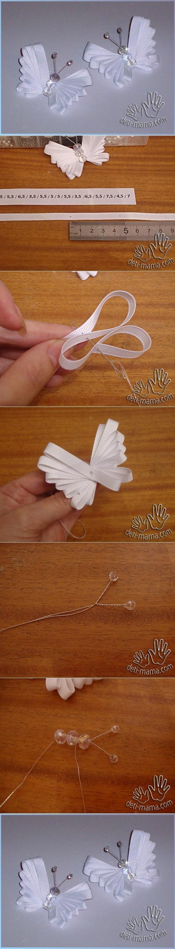 DIY Ribbon Crafts : DIY Easy Ribbon Butterfly
