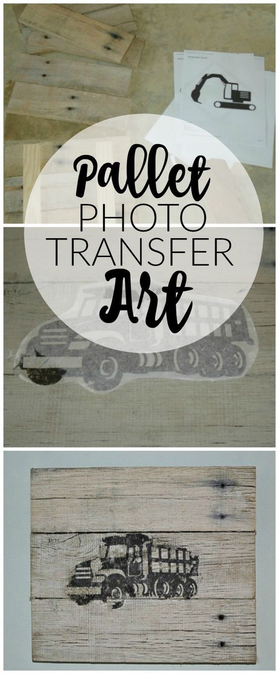 TURN PALLETS INTO THE PERFECT WALL DECOR WITH THIS EASY PHOTO TRANSFER METHOD -   Ideas for Photo Transfer Projects