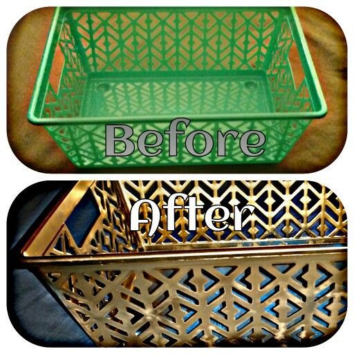 Dollar Tree finds. From drab to fab. Container from dollar tree. Spray paint it the color of your chose. A simple and easy way to