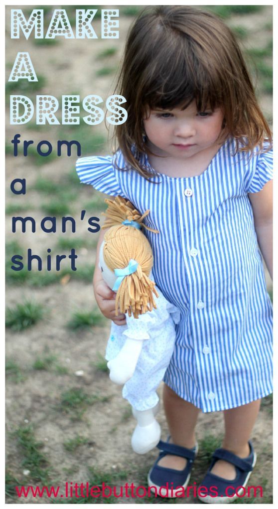 dress from shirt tutorial–so cute. I think @jheard  should have me make one for M