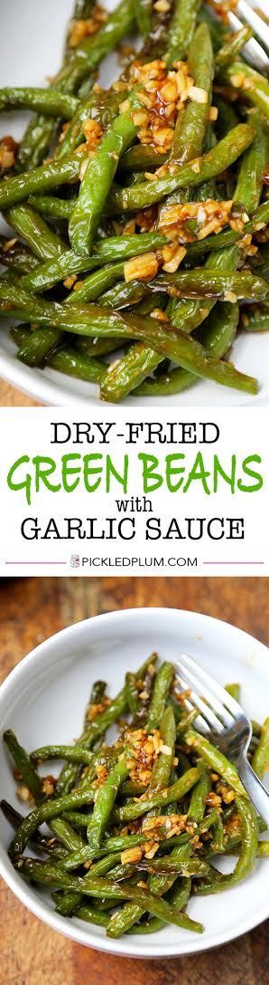 Dry-Fried Green Beans – Simple and Tasty Dry-Fried Green Beans with Garlic Sauce. This is a very easy recipe that only 15 minutes