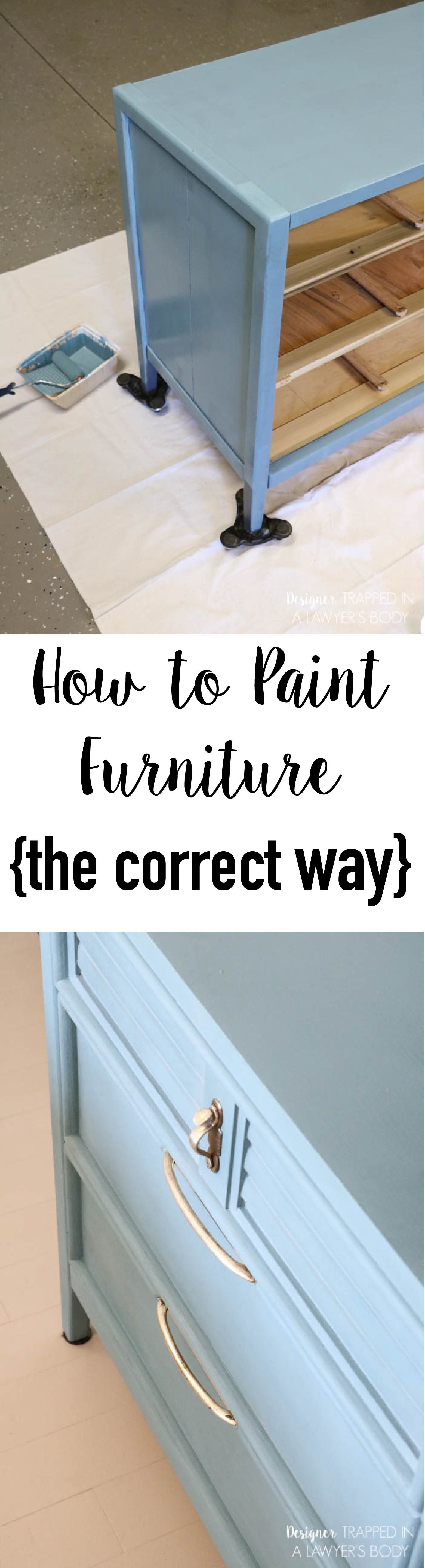 FINALLY a tutorial to show you how to paint a dresser the correct way with the best products for the job! #spon