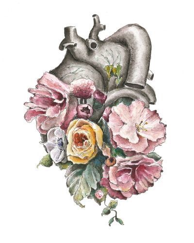 Floral Anatomy- Heart Art Print