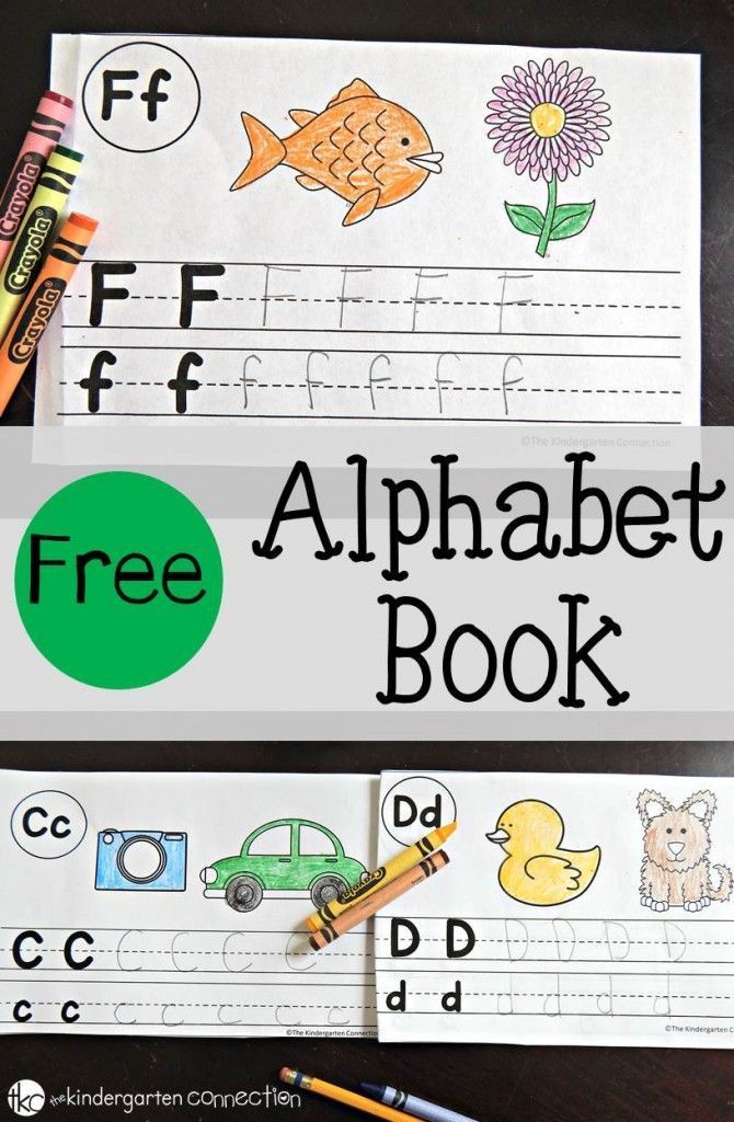 FREE Alphabet Book. Practice letter recognition, letter writing, and beginning sounds!
