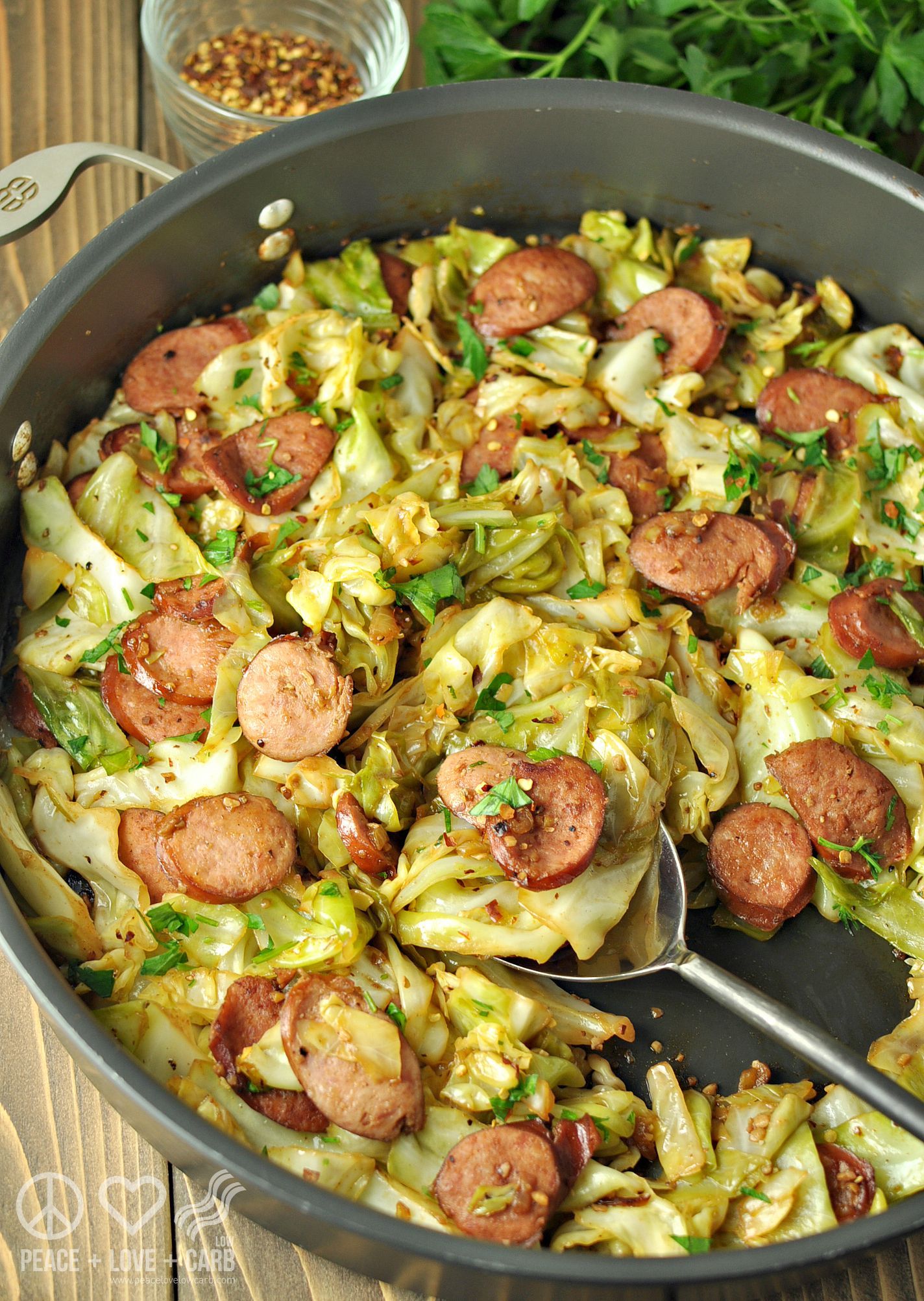 Fried Cabbage with Kielbasa – Low Carb and Gluten Free | Peace Love and Low Carb
