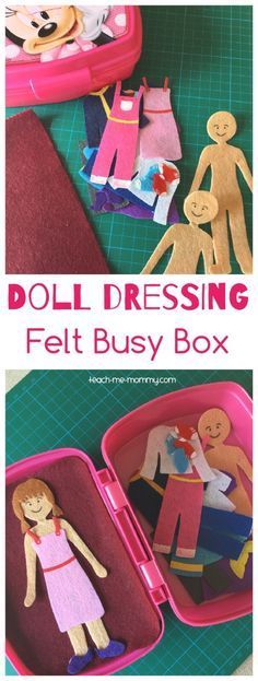 Fun and easy doll dressing felt busy box!