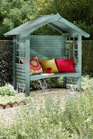 Garden Buildings | Garden s the colour of the covered seat and the cushions which make this picture.