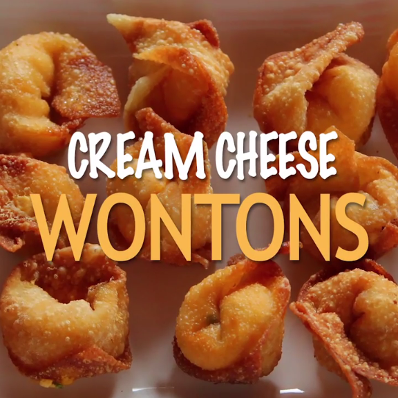 Great news! This Cream Cheese Wontons come complete with a DIY dipping sauce.