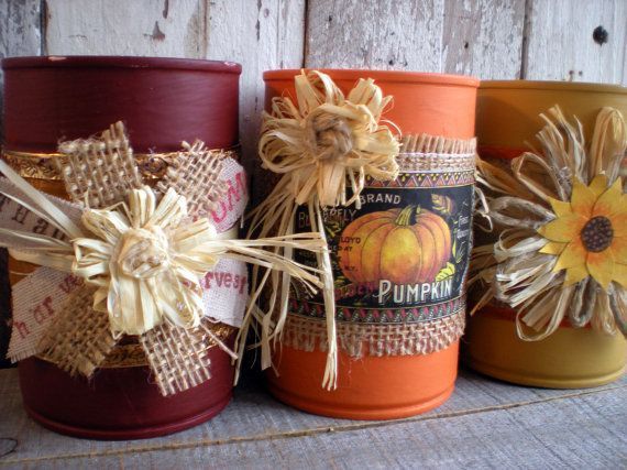 Halloween and Fall Tin Can Upcycles for Kids and Adults