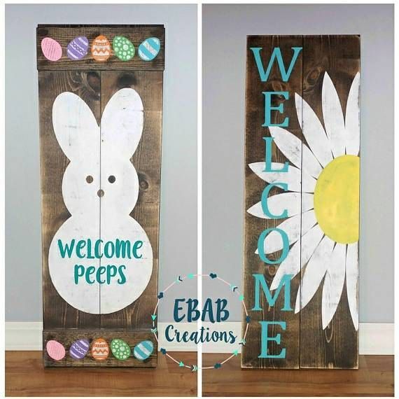 Hey, I found this really awesome Etsy listing at https://www.etsy.com/listing/470343332/reversible-sign-welcome-sign-easter-sign