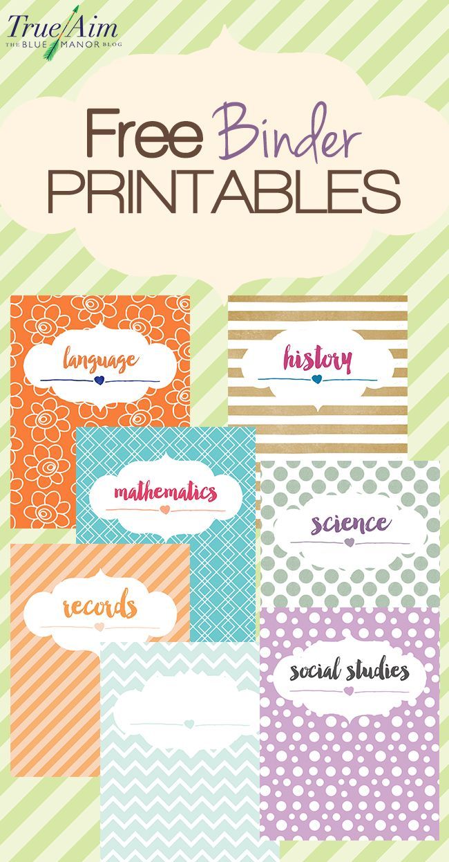 Homeschool organization tips, plus these cute, trendy free #binder printables