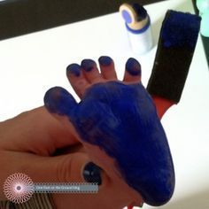 How to get the perfect baby footprint with paint. So easy. I wish it would have come sooner to me!