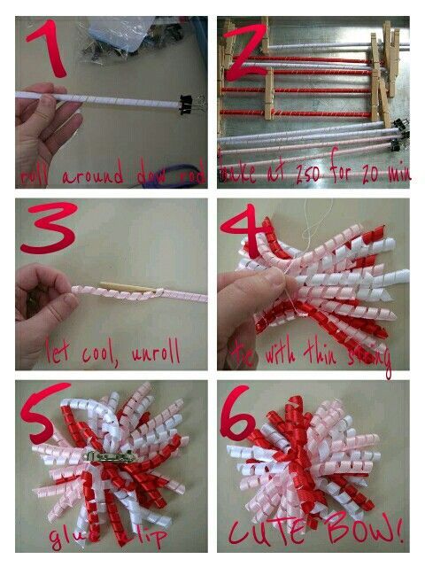 How to make curly ribbon bows  The link is broken and I searched… hate to repin something that isn’t a real link, but I like the