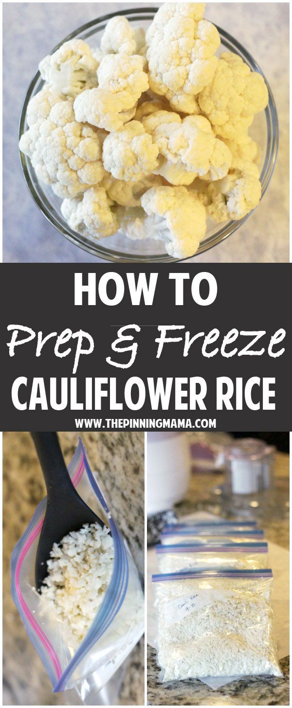 How to Prep & Freeze Cauliflower Rice – This is perfect for PALEO or WHOLE30 diet recipes!  We ate this with almost every dinner