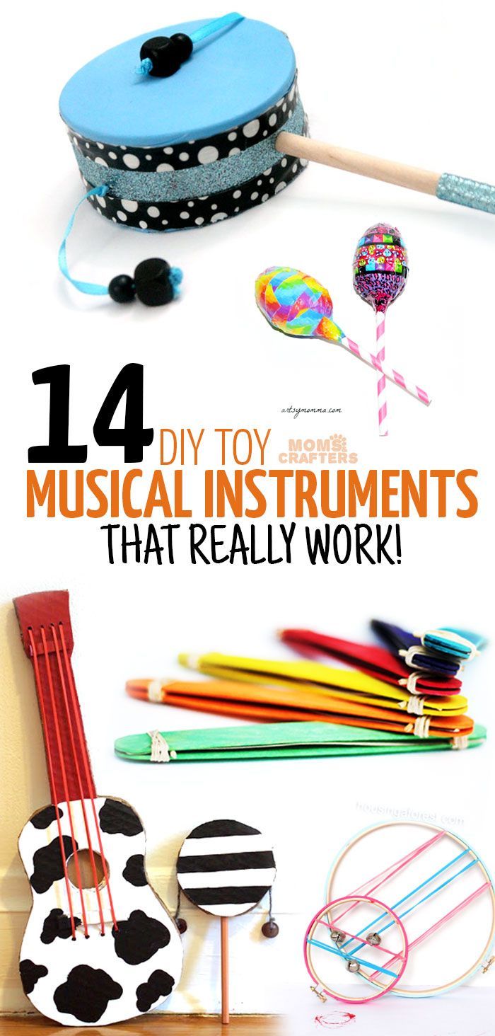 I am obsessed with how simple and easy these DIY musical instruments are to make! They are all great crafts for kids and DIY toys
