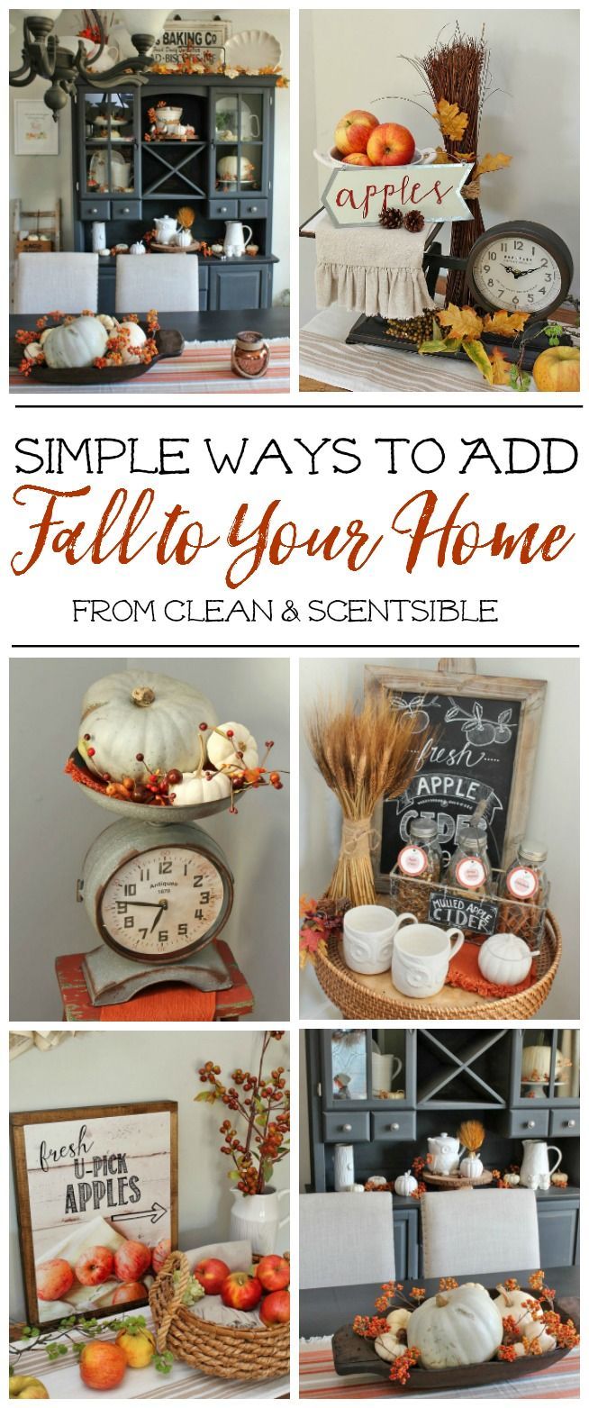 Lots of simple and inexpensive ideas to help you decorate your home for fall. Love these!