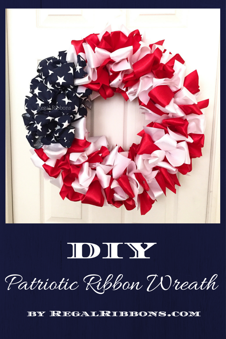 Make a beautiful patriotic ribbon wreath with these step-by-step instructions