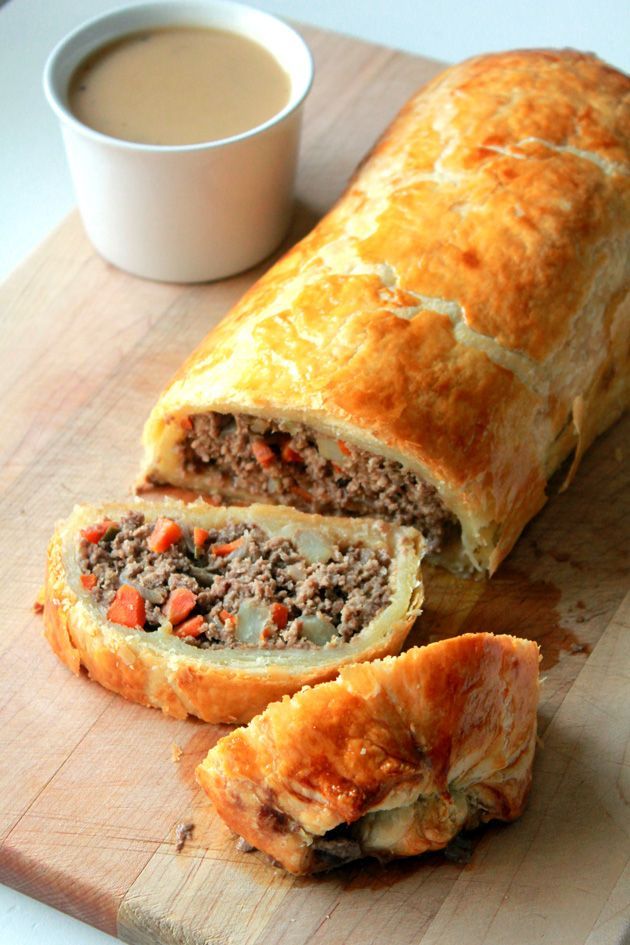 Minced Beef Wellington -I substituted the beef for the vegetarian version Griller Crumbles by MorningStar Farms