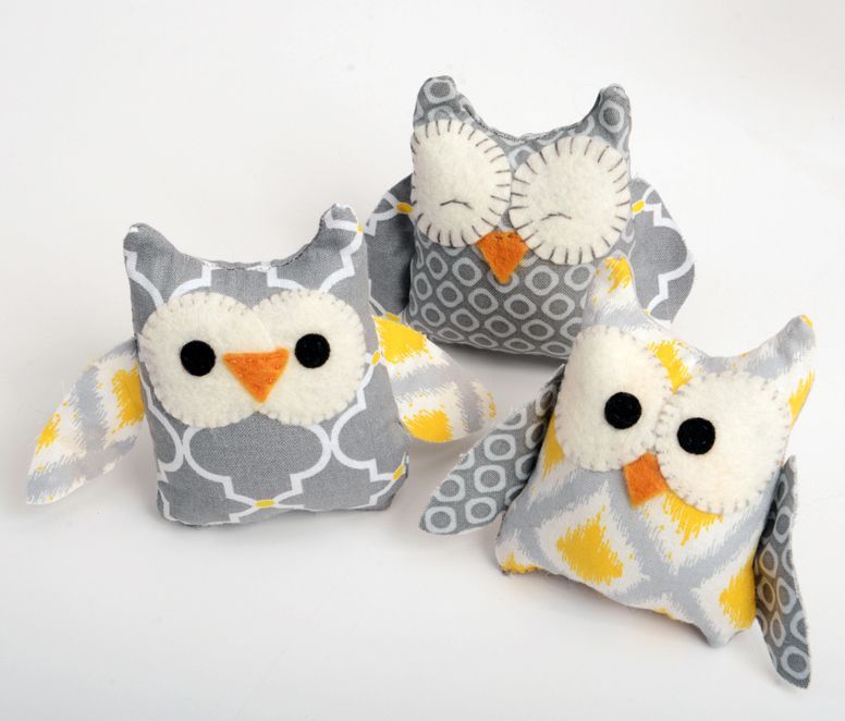 Owl Stuffies, free pattern link, did not check for templates