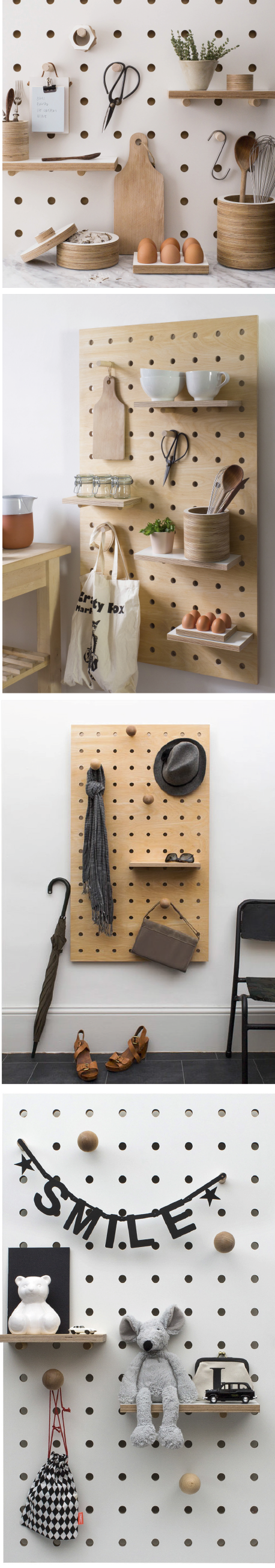 Peg board storage by Kreisdesign