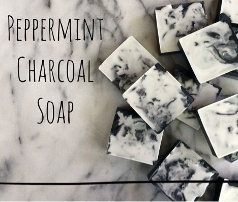 Peppermint Charcoal Soap Recipe uses activated charcoal that acts as a natural way to remove impurities from the skin and absorb