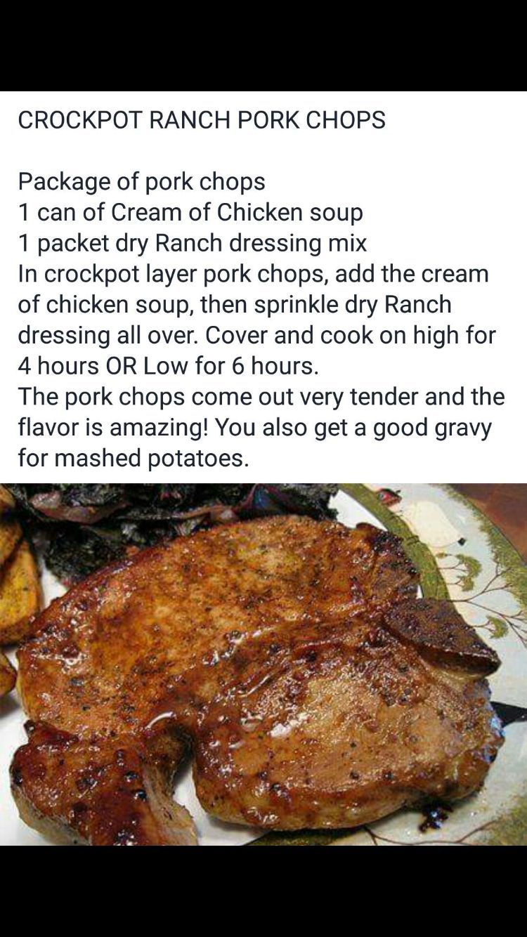 Ranch pork chops in the crock pot?!