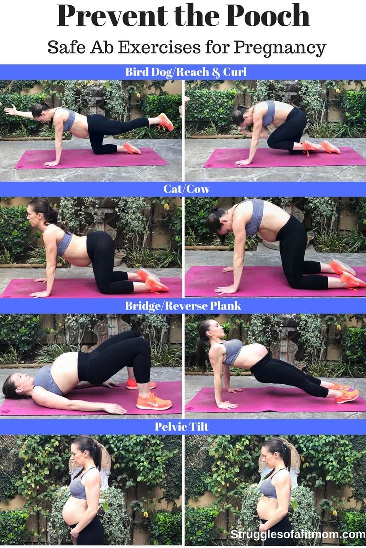 Safe Prenatal core exercises to prevent the pregnancy pooch