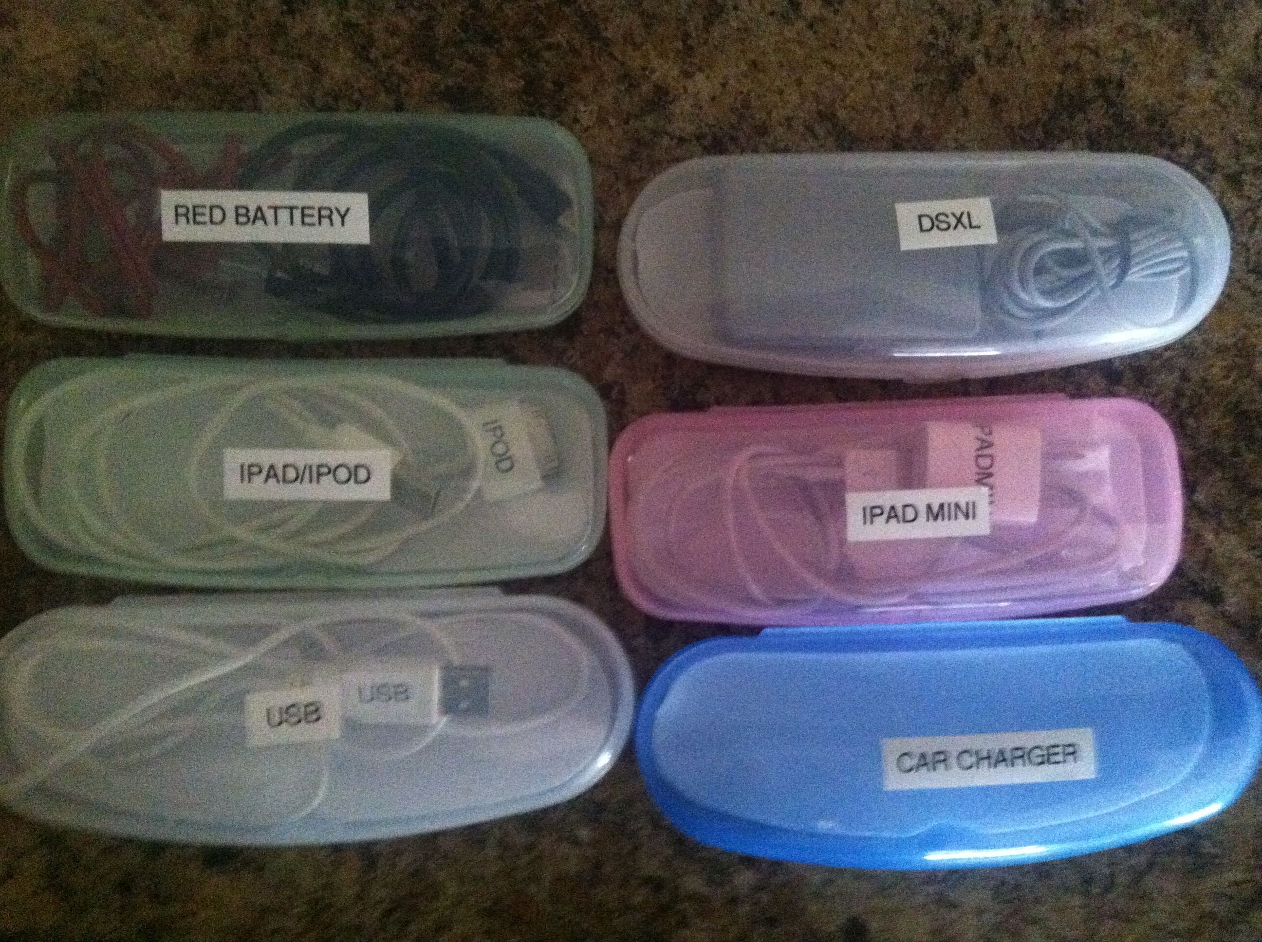 Someone pinned this… Dollar store eye glass cases for our roadtrip! Thanks :)