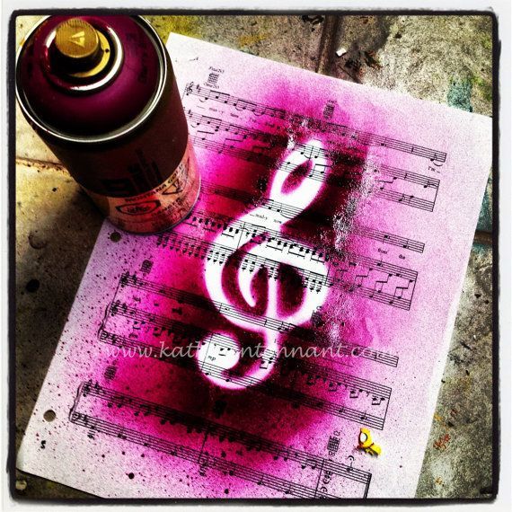 Spray Music – 7″x7″ Signed Photo Print, Home Decorating, Art Print, Music Art, Music Decor, Art for Music Lover